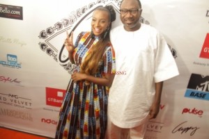 DJ Cuppy and her dad Femi Otedola