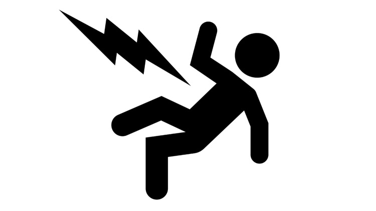 Man Getting Electrocuted
