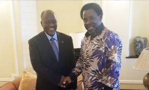 Magufuli With TB Joshua Nov 2015