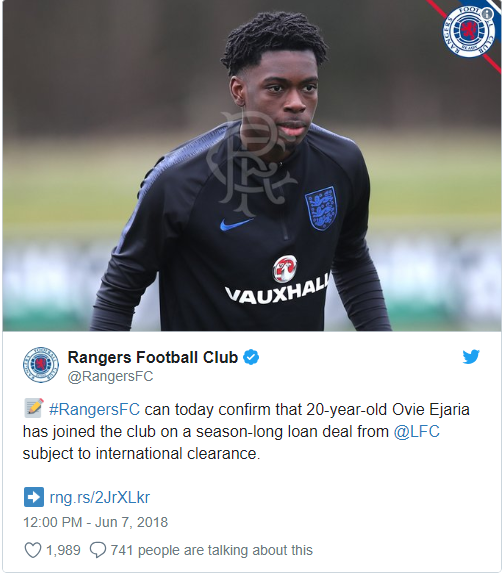 Rangers' Fc Tweet