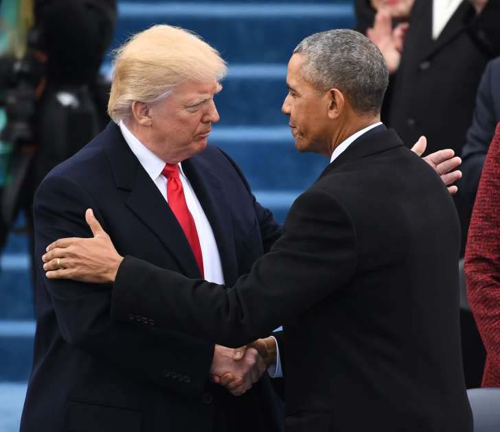 Donald Trump and Barack Obama