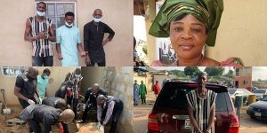 The Suspects, The Late Widow and Officials exhuming her remains from a Septic tank