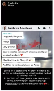 Priscilla Ojo and Enioluwa