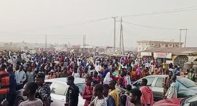 Mass protest in Minna