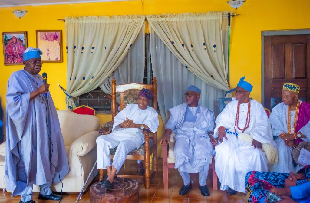 PHOTOS: Tinubu Pays Courtesy Visit To Afenifere Leader Reuben Fasoranti ...