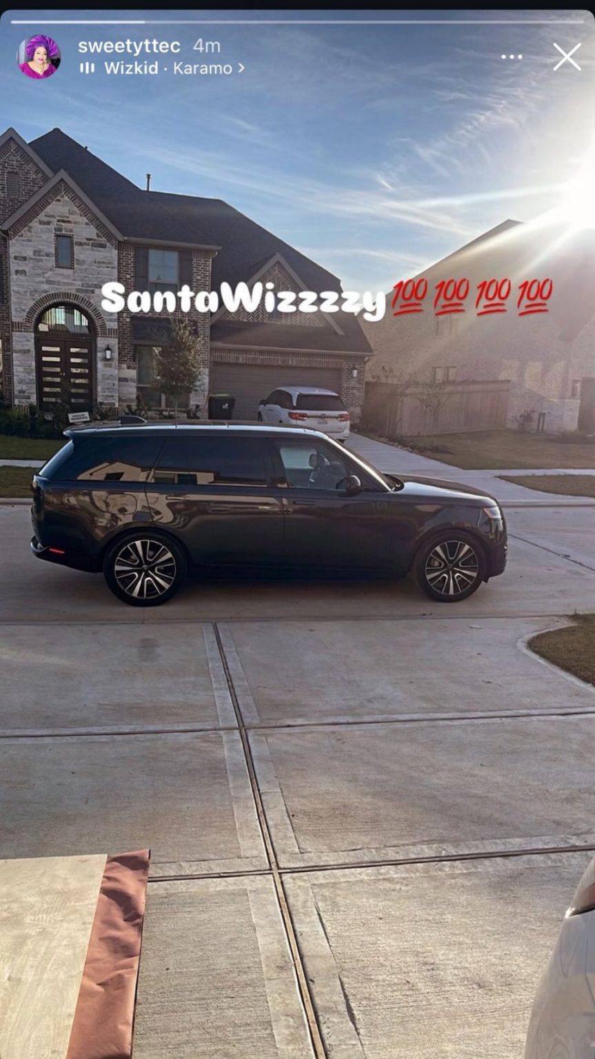 Wizkid Surprises Sister With 2024 Range Rover as Christmas Gift The